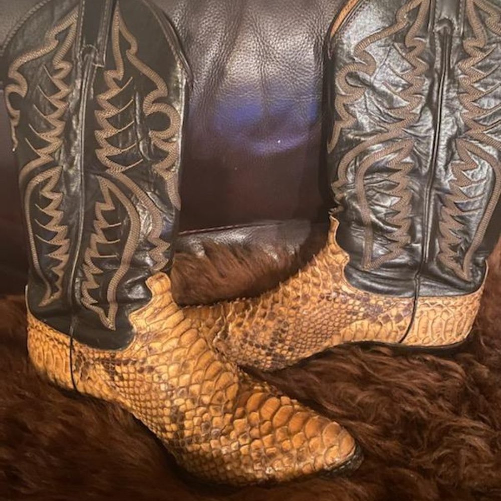 Custom Made Snake Skin Boots Size 9.5 medium